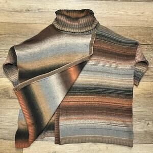 Anthropologie Dor Dor Couture Poncho Sweater Size M Aztec Southwest Outdoor Boho